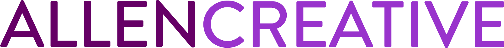 Allen Creative company logo in purple text